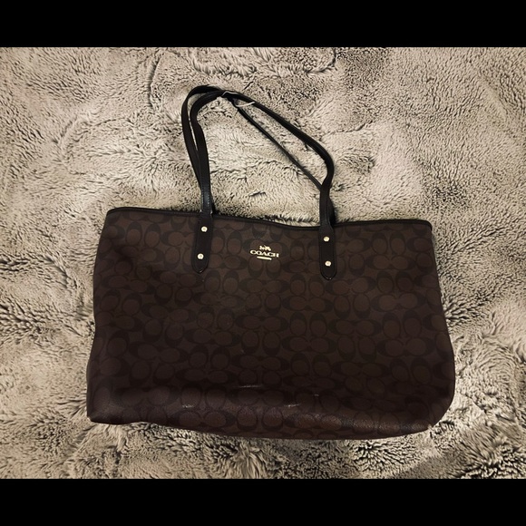 Coach Handbags - coach signature zip top tote